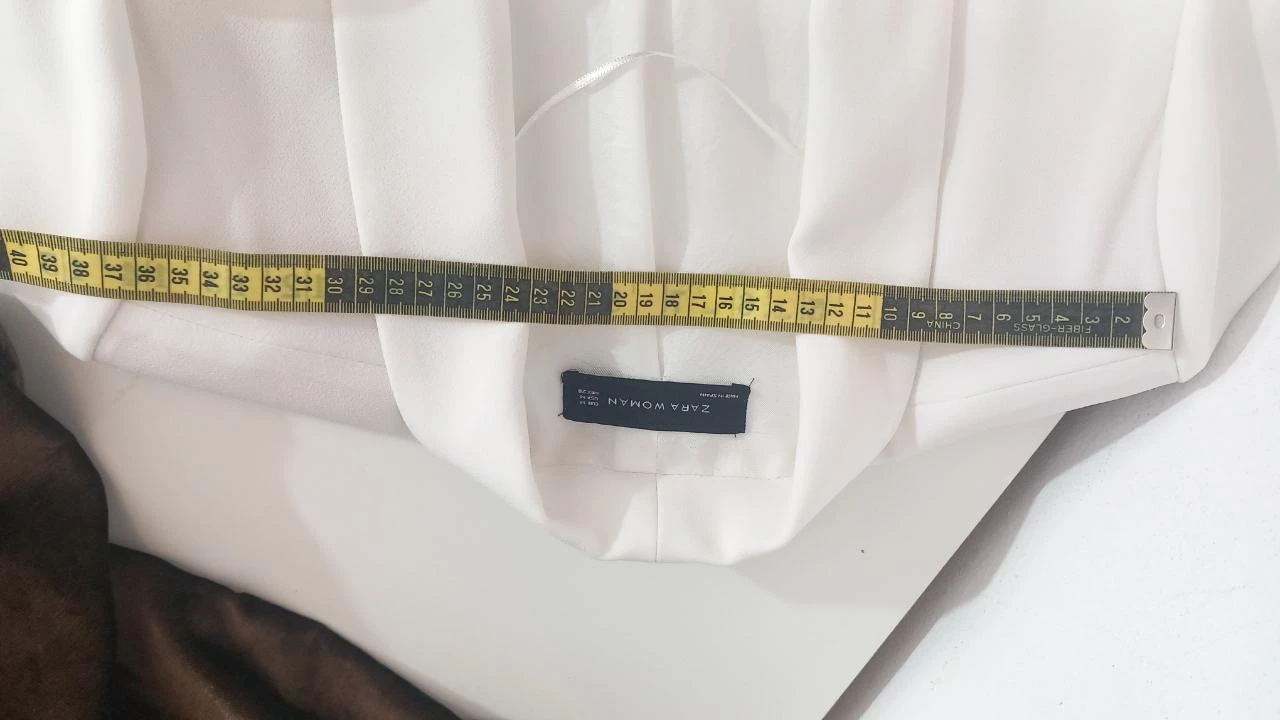 Blazer blanco sin botones, Zara, talla M | Veste blanche fluide – photo 12